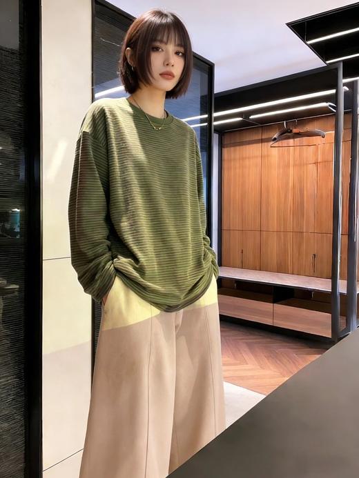 “抹茶绿” 条纹T 商品图5
