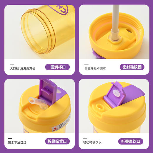 【密封防漏❗pc材质】迷你吨吨杯儿童学生塑料杯便携吸管杯可爱高颜值杯子礼品大肚水杯。xa 商品图3