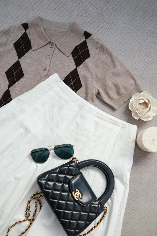 斓曲|轻法褶裥迷笛半裙 商品图0