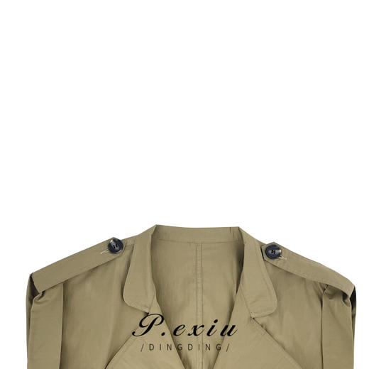 03-3潘依绣丁丁宠粉【神秘花园】夏季西装领排扣包袖连衣裙 20960T 商品图2