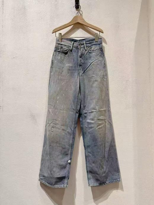 女款做旧牛仔裤长裤la001 商品图0