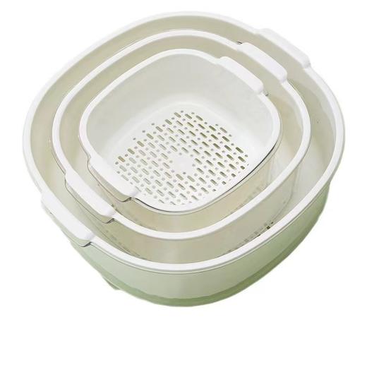 多功能塑料沥水篮 六件套厨房洗菜篮水果双层菜篮子 商品图4