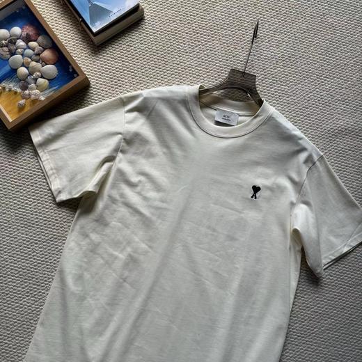 F031465春夏新款黑色爱心刺绣男女同款宽松短袖T恤 商品图0