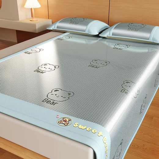 【品牌直发】加倍生活 刺绣加宽包边冰藤席三件套-甜蜜熊系列 6色可选 yc0415018 商品图2