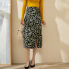 剩S/L 米思阳碎花半身裙秋季新款开叉高腰直筒裙气质复古中长裙2055 商品缩略图0