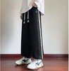 F031428时尚百搭纯色侧边拼接不对称条纹直筒学生休闲长裤 商品缩略图7