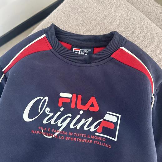 F031418春季新款复古校园风单品系列假两件长T拼色儿童卫衣 商品图3