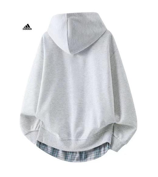 F031437大方随性撞色拼接宽松版型连帽套头开衫卫衣外套 商品图3