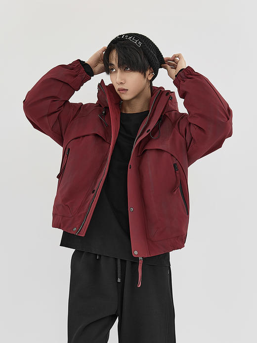 【新品上新】HX 冬季短款带帽羽绒服S100544088101 商品图2