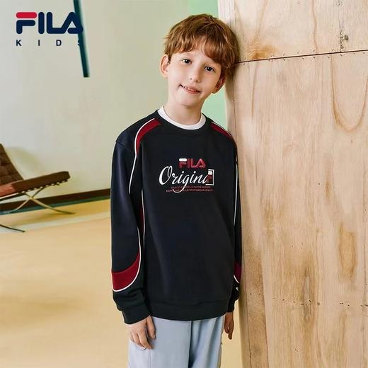 F031418春季新款复古校园风单品系列假两件长T拼色儿童卫衣 商品图14