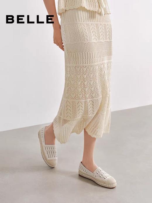 BF楼百丽编织度假风渔夫鞋女26夏季新款舒适镂空透气单鞋子F4W1DBA6预 商品图0