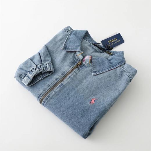 F031410女款夹克版复古风牛仔外套短款修身柔软翻领夹克 商品图3