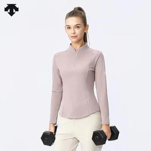 F031459女士一体绒户外运动训练跑步半拉链长袖 商品图6