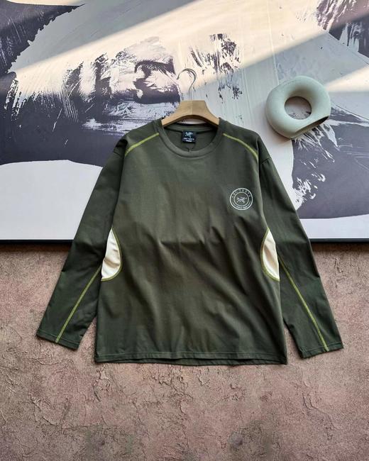 F031456户外拼色功能长袖打底运动登山技术攀登圆领卫衣 商品图9