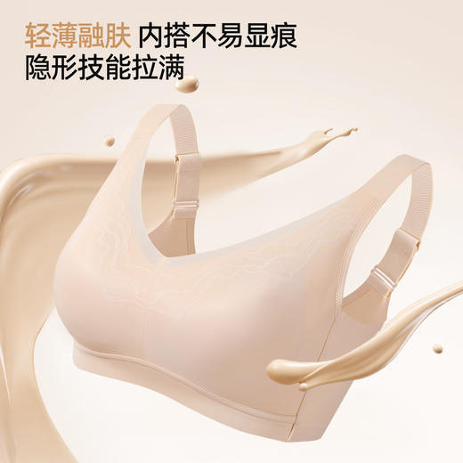 【商场同款】熳洁儿 新品养护文胸光面无痕舒适聚拢手捧杯蚕丝万能杯26201531 商品图1