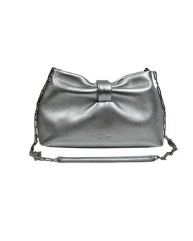 小号粒面羊皮革蝴蝶结手袋斜挎包ba010