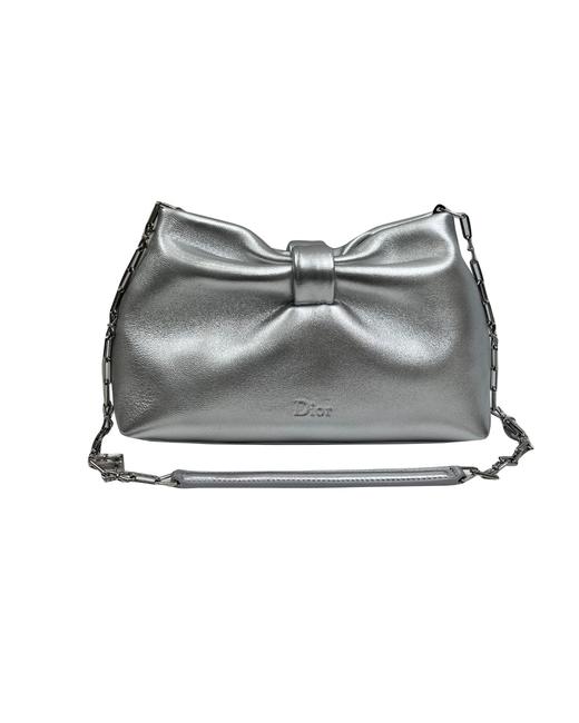 小号粒面羊皮革蝴蝶结手袋斜挎包ba010 商品图0