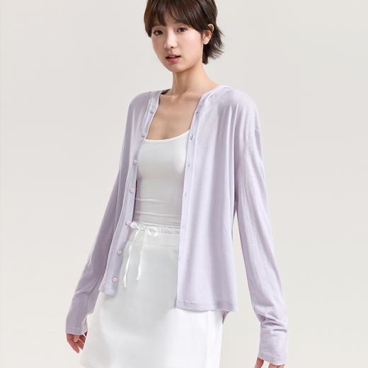 自由风·素简小开衫 解锁春夏轻氧自然感  轻盈透气、凉感亲肤 单穿、内搭、外披都好看LYZ 商品图4