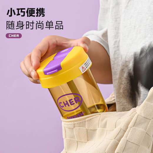 【密封防漏❗pc材质】迷你吨吨杯儿童学生塑料杯便携吸管杯可爱高颜值杯子礼品大肚水杯。xa 商品图1