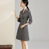 剩S 芳外秋季复古西装领连衣裙简约修身显瘦a字裙子连衣裙 商品缩略图3