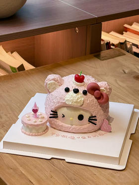 可爱kitty猫小熊女孩女生蛋糕