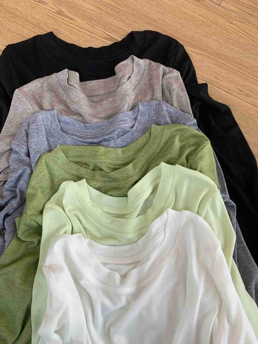 独家爱马仕面料！2026新款春秋丝滑软糯打底外穿长袖T恤！ 商品图6