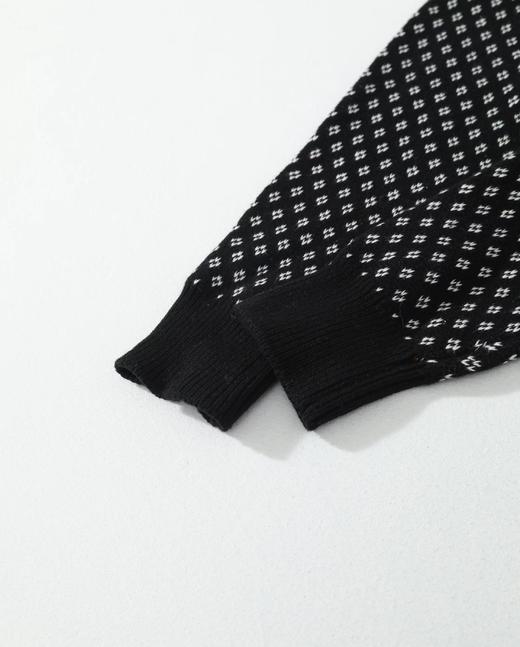 F031452限定秀款复古宽松版型男女同款羊毛拼色毛衣 商品图5