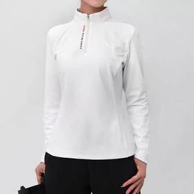 安踏2025女款半拉链休闲长袖T恤跑步打底薄款上衣162547401RN