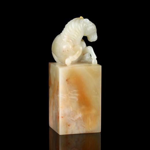 孤品17941精品老挝石马钮方章马到成功喜庆姓名章3.0*3.0*8.0cm 商品图3