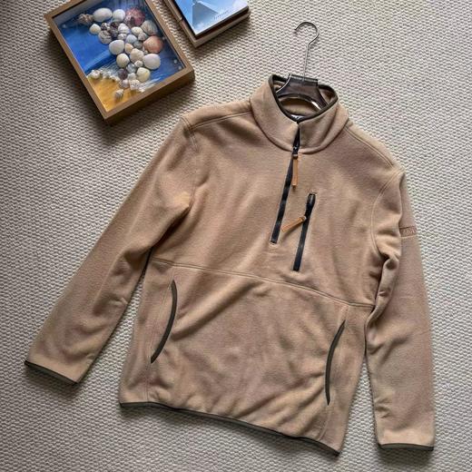 F031467男士上衣户外保暖半拉链抓绒衣立领休闲百搭时尚打底衫 商品图4