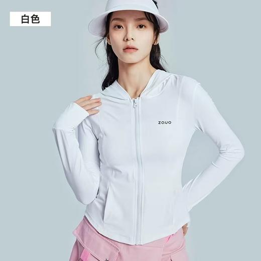 【香秀同款】韩国zauo修身冰感防晒衣 女冰感透气原纱型防晒服连帽外套 商品图7