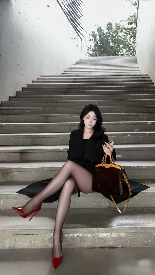 Lv brea 浮雕印花 漆皮 车厘子色 中号 医生包 商品图3