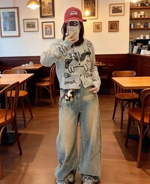 【马年限定款刺绣针织开衫】童趣小马图案+宽松的版型设计，轻松打造随性慵懒的时髦感，无标发货WD 商品图8