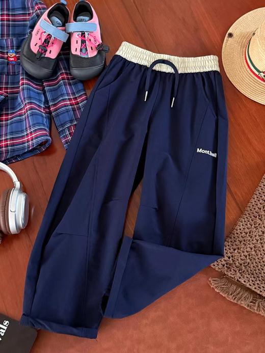 F031460速干面料透气松紧腰抽绳设计儿童撞色潮流弯刀裤 商品图10