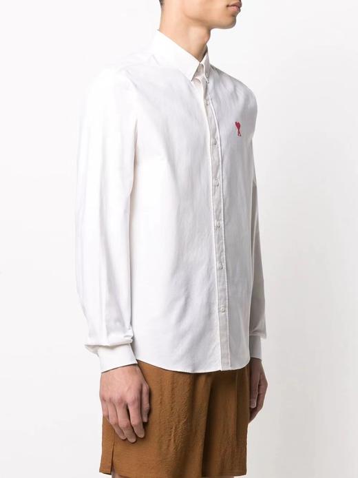 F031402小爱心纯色牛津布棉质扣角领男女同款休闲衬衫 商品图10