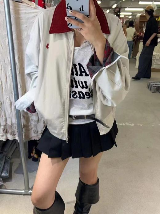 F031441秋冬新款胸前战马logo刺绣夹克拉链外套 商品图6