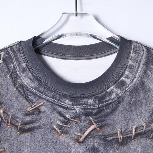 62210SDSA男装2026新款高贵轻奢简约时尚痞帅印花圆领短袖T恤百搭宽松 商品图4