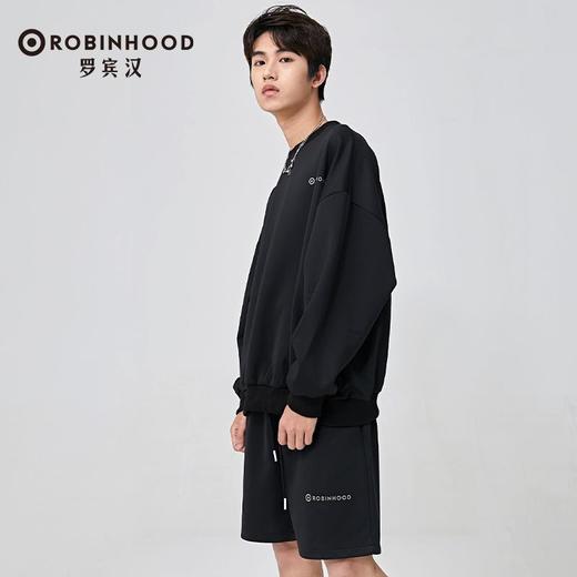 罗宾汉春季新款简约时尚休闲百搭日常宽松舒适男士圆领卫衣 商品图1