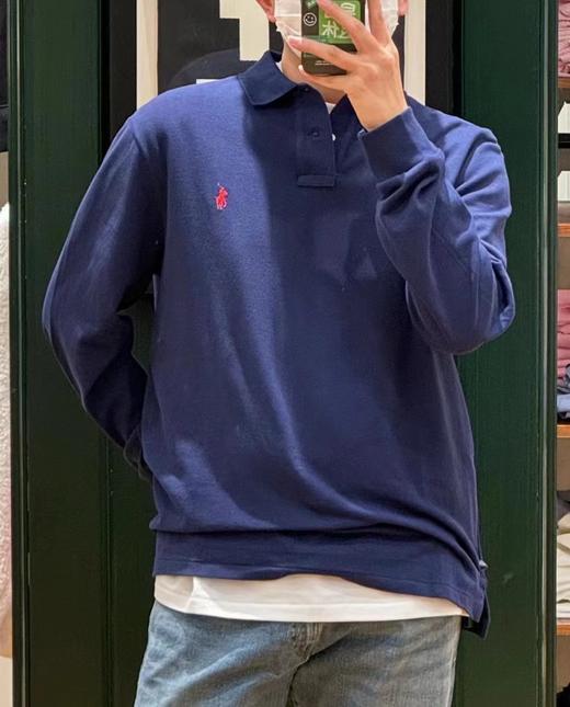 F031484红色战马小标刺绣情侣翻领Polo衫长袖上衣 商品图10