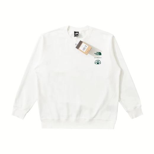 F031408趣味撞色小印花logo叠加帐篷元素圆领情侣款卫衣 商品图6