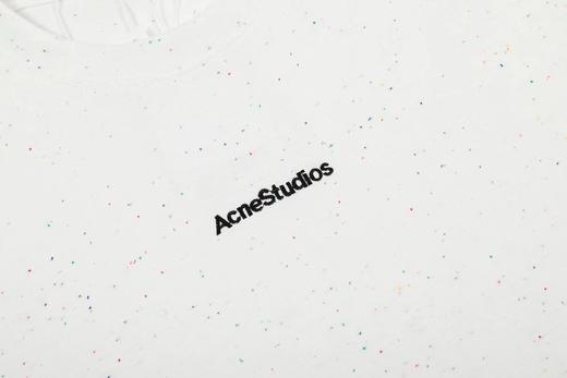 F031405夏季新品圆领彩砂小标字母印花男女宽松短袖T恤 商品图5