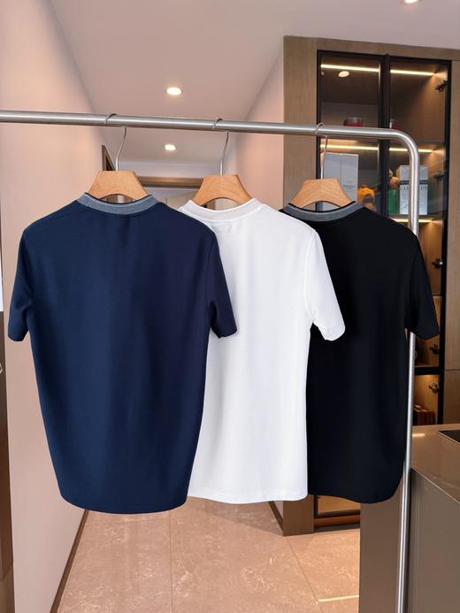 点此购买 阿玛尼EA男士纯色珠地棉短袖T恤 bk 342301 商品图1