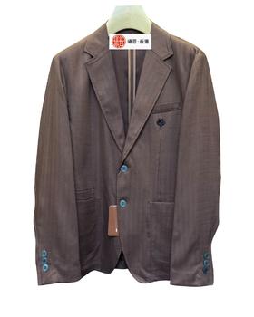 男款刺绣亚麻西装外套ho015