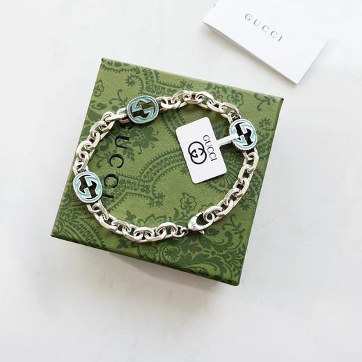 F031424双G珐琅互扣情侣手链简约时尚男女同款长度可调节 商品图1