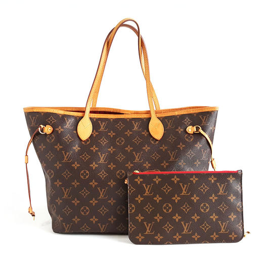 【95新】LV路易威登M41177中号老花NF红内里neverfull子母包购物袋单肩包女士030326AK32 商品图0