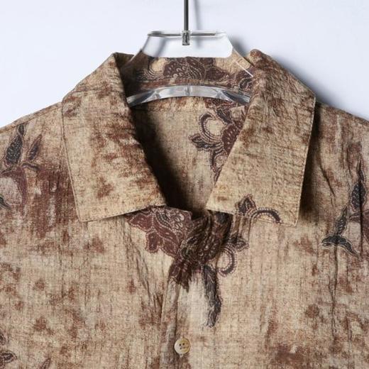 HHC02SDSA男装2026新款高贵轻奢美式复古植物花卉短袖衬衫百搭时尚上衣 商品图2