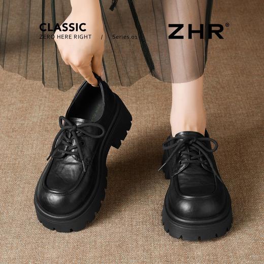 ZHR则则复古厚底增高英伦单鞋2025秋季新款百搭时尚气质通勤女鞋 商品图3