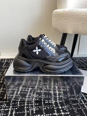 SMFK  涟漪十字花厚底老爹鞋（DBG）