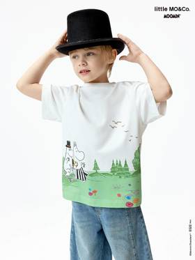 8楼摩安珂儿童little MO&Co.26年夏季新款xMOOMIN联名系列凉感吸湿速干印花短袖T恤 KBF2TEE001【吊牌价： 299元 ，活动价：269元】