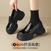 ZHR则则法式粗跟黑色乐福鞋女2025新款简约舒适增高一脚蹬小皮鞋 商品缩略图3